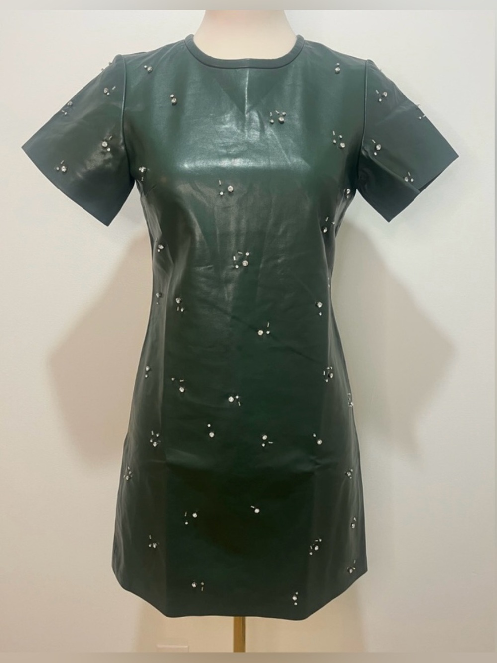 J.Crew Collection mini dress in embellished faux leather - Picture 6 of 9